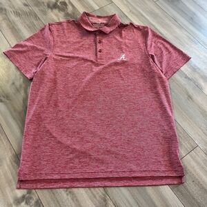 Vineyard Vines Alabama Crimson Tide Polo Shirt Mens Large Red Heathered Bin P-24